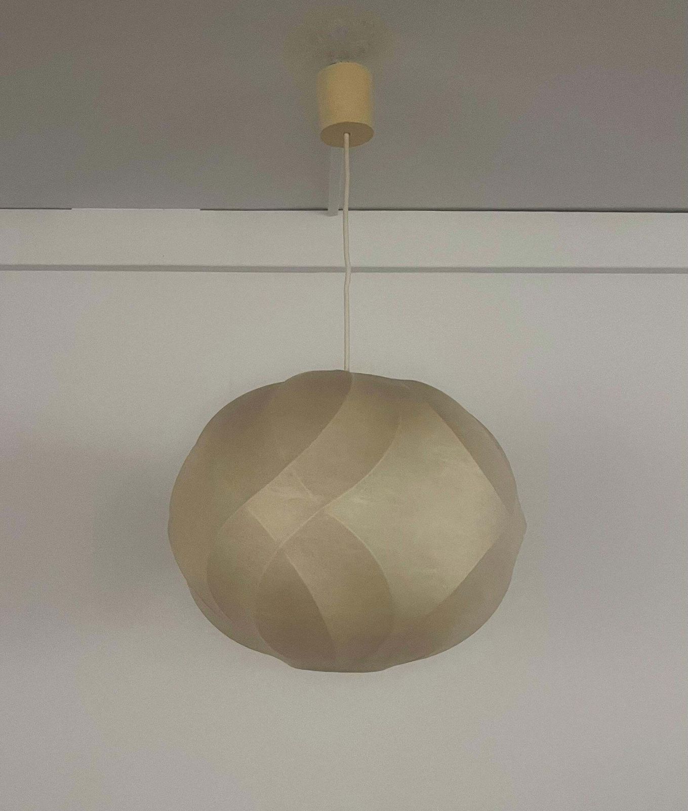 German Mid Century Cocoon Chandelier By Friedel Wauer For Goldkant, 1960s photo furniture