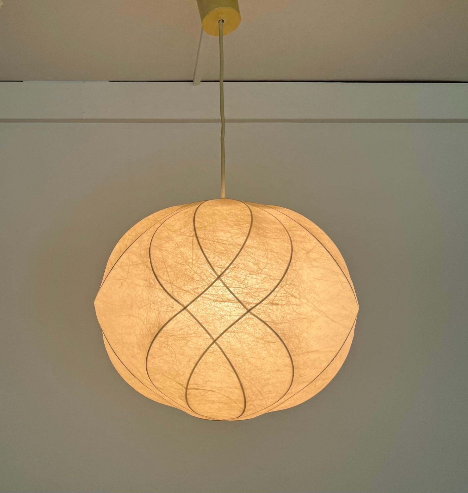 German Mid Century Cocoon Chandelier By Friedel Wauer For Goldkant, 1960s photo Lighting
