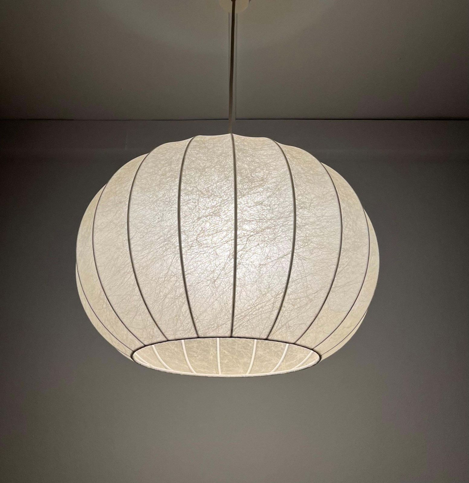 photo vinterior German Mid Century "Cocoon" Chandelier By Goldkant Leuchten, 1970s