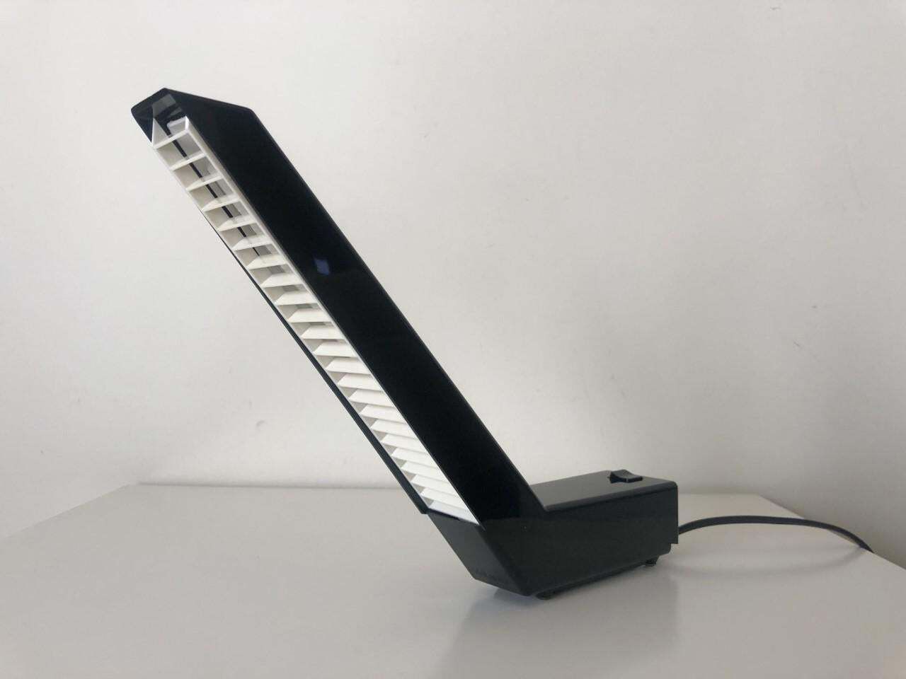 Pair Of "Delamp" Dutch Black Lamps By Rob Wermenbol For Indoor, 1980s photo buy