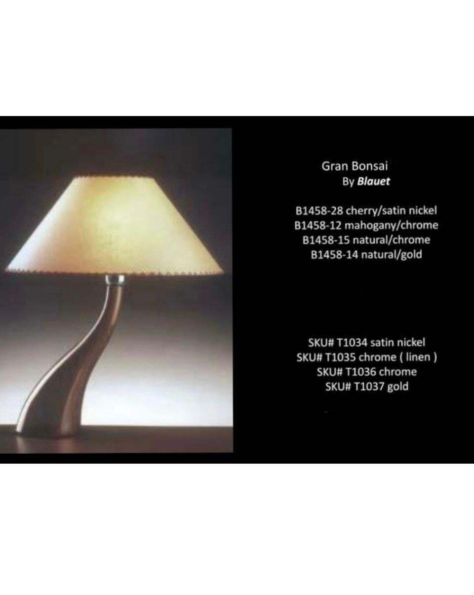 Postmodern Pair Of "Bonsai" Wood Table Lamps By Blauet, Barcelona, 1990s photo vinterior