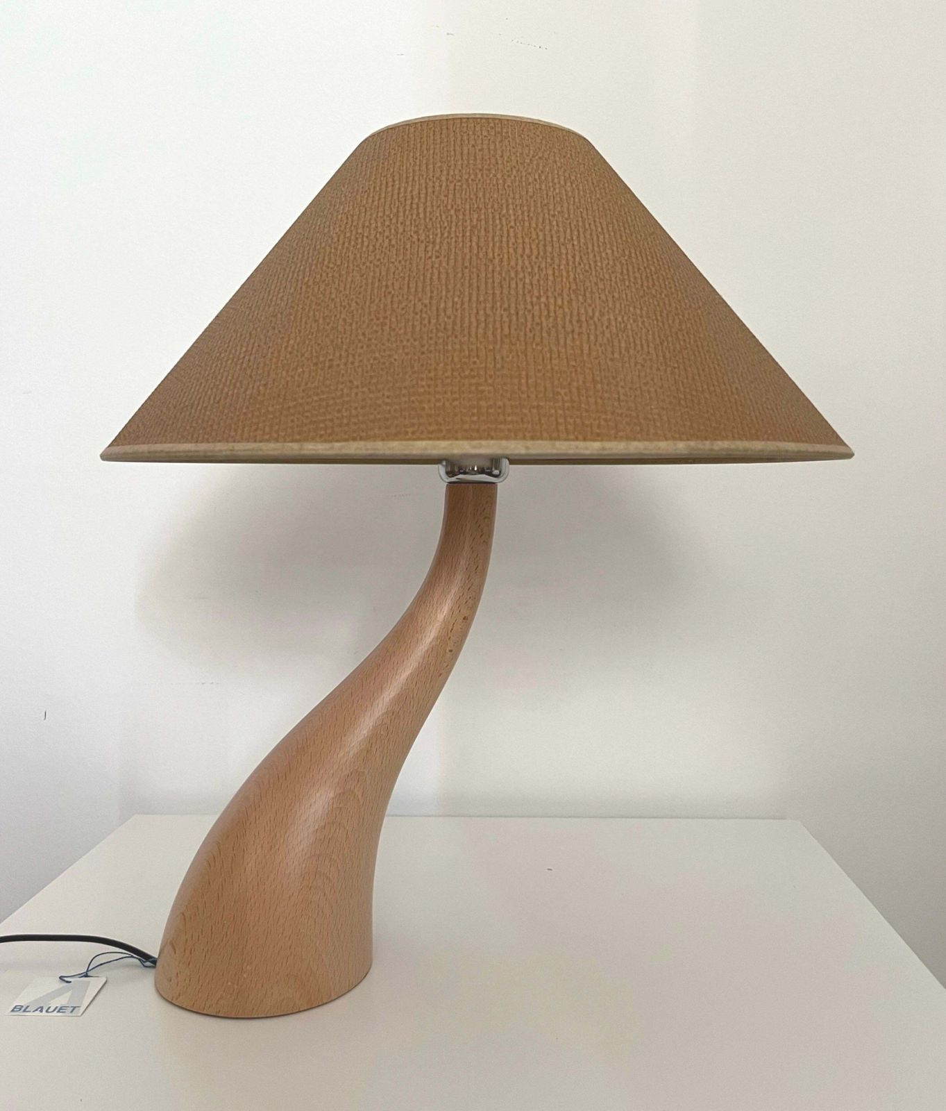 Lighting Postmodern Pair Of "Bonsai" Wood Table Lamps By Blauet, Barcelona, 1990s photo