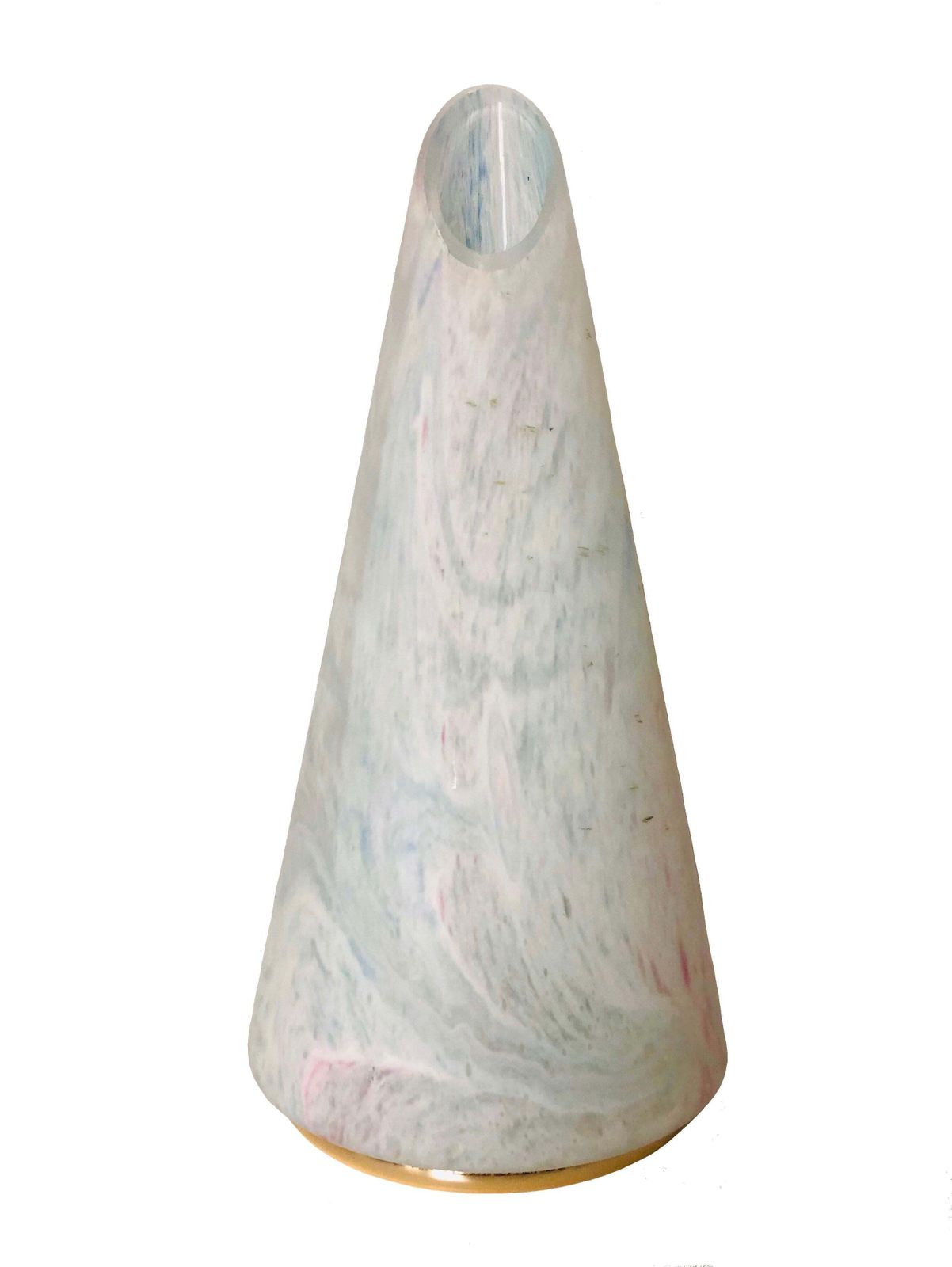 Italian Postmodern Pair Of  Murano Glass Cone Table Lamps, 1980s photo for sale
