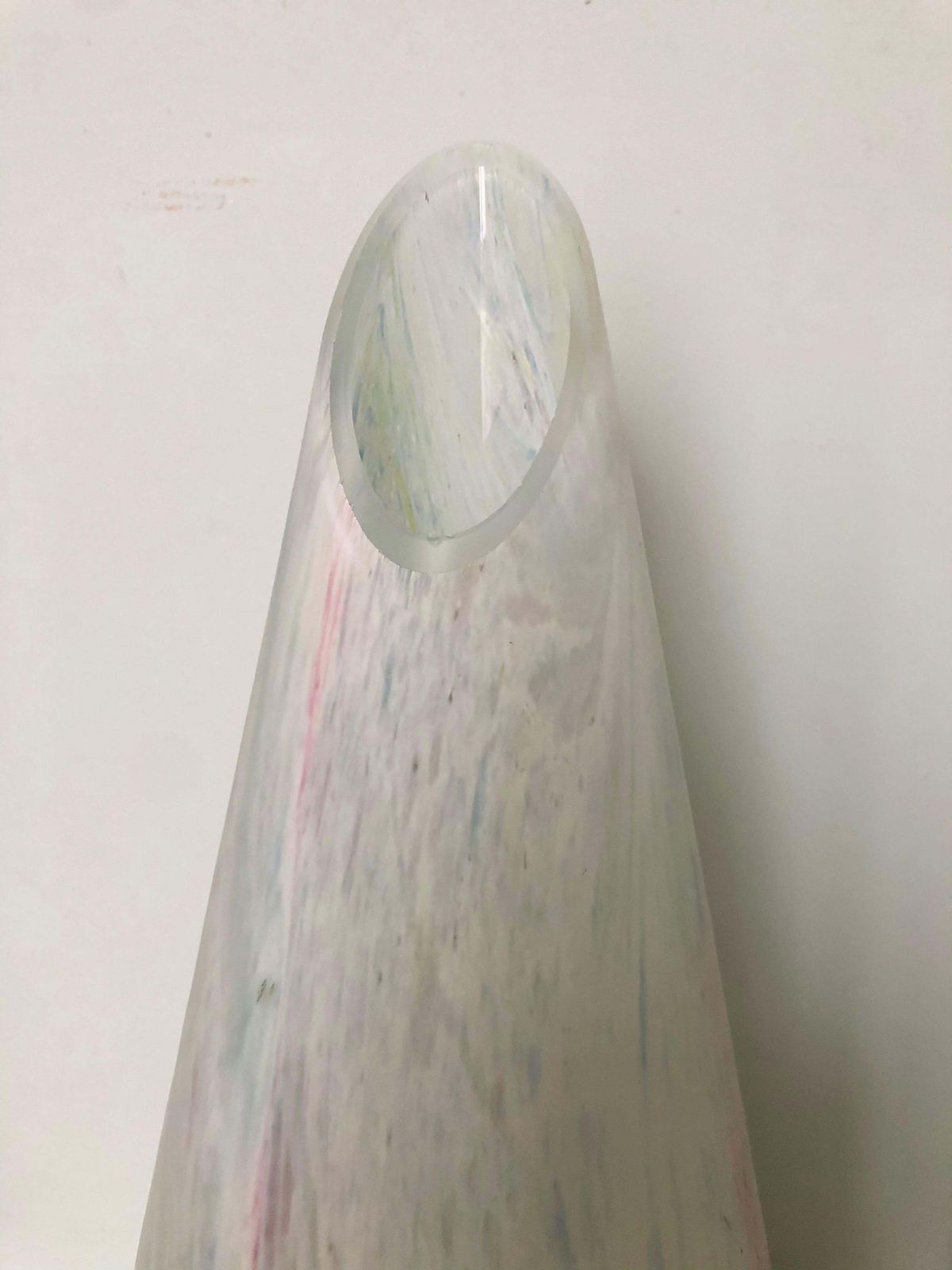 Italian Postmodern Pair Of  Murano Glass Cone Table Lamps, 1980s photo Lighting