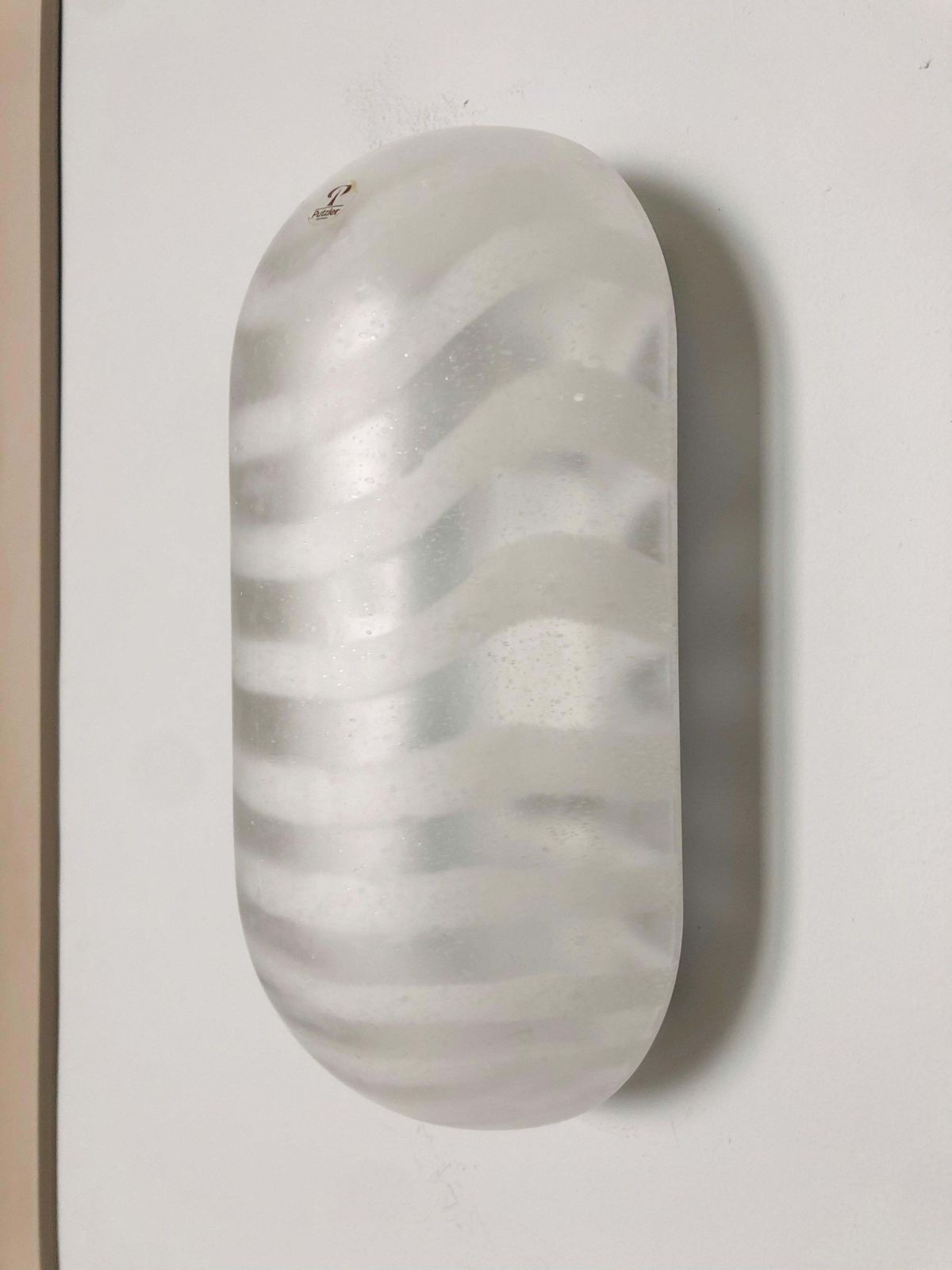 German Midcentury Glass Pair Of Wall Sconces By Peill And Putzler, 1970s photo furniture