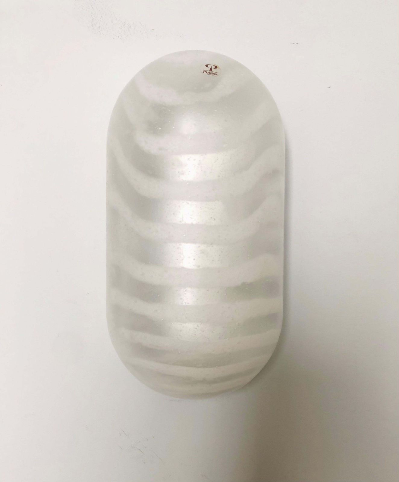German Midcentury Glass Pair Of Wall Sconces By Peill And Putzler, 1970s photo vinterior