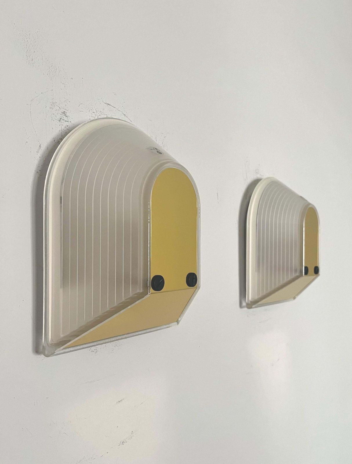 Italian Set Of Three "Tesi" Wall Sconces By Roberto Fiorato For Prisma, 1980s photo furniture