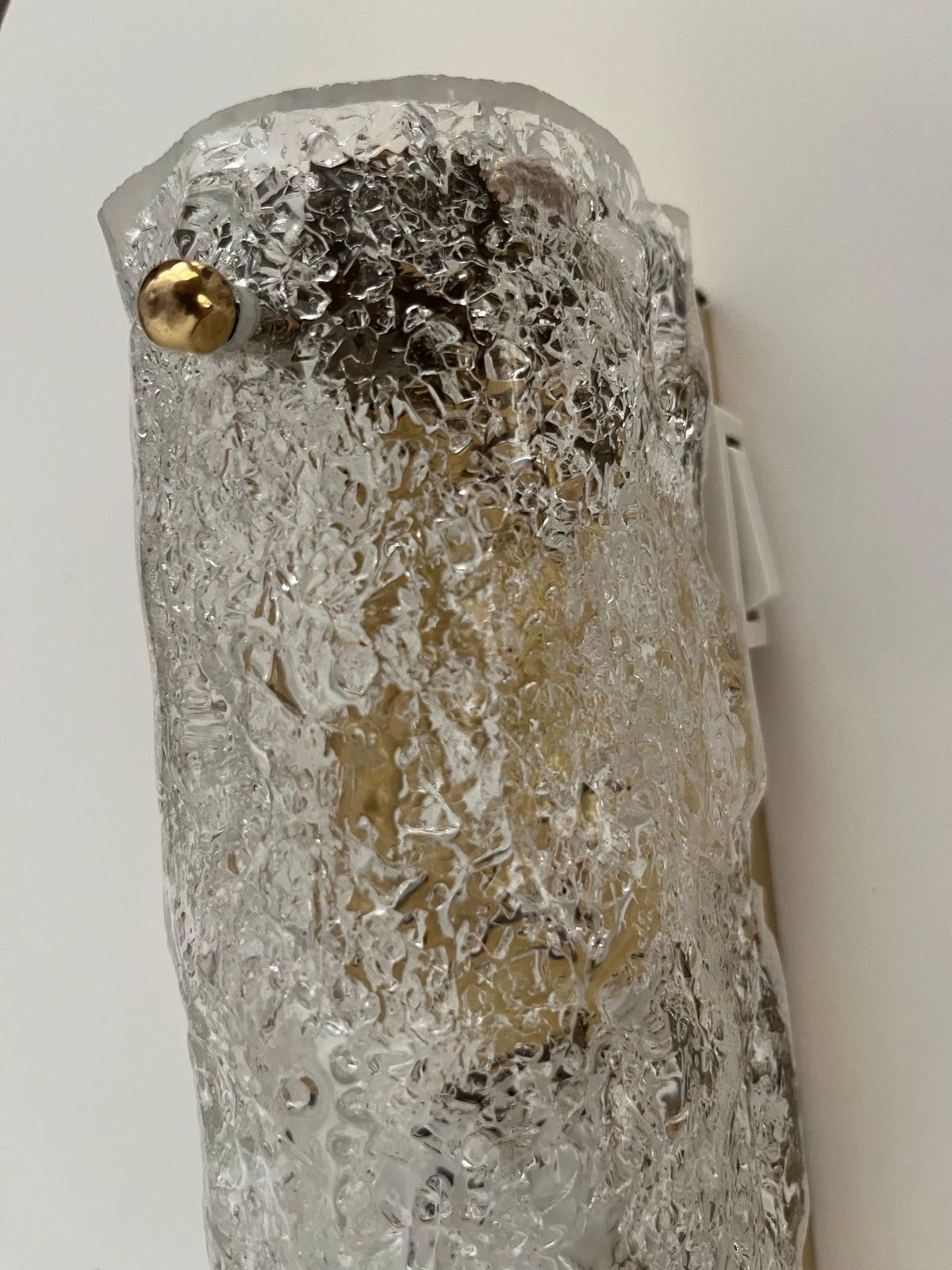 Individual German Midcentury Murano Long Wall Sconce By Hillebrand, 1970s photo for sale
