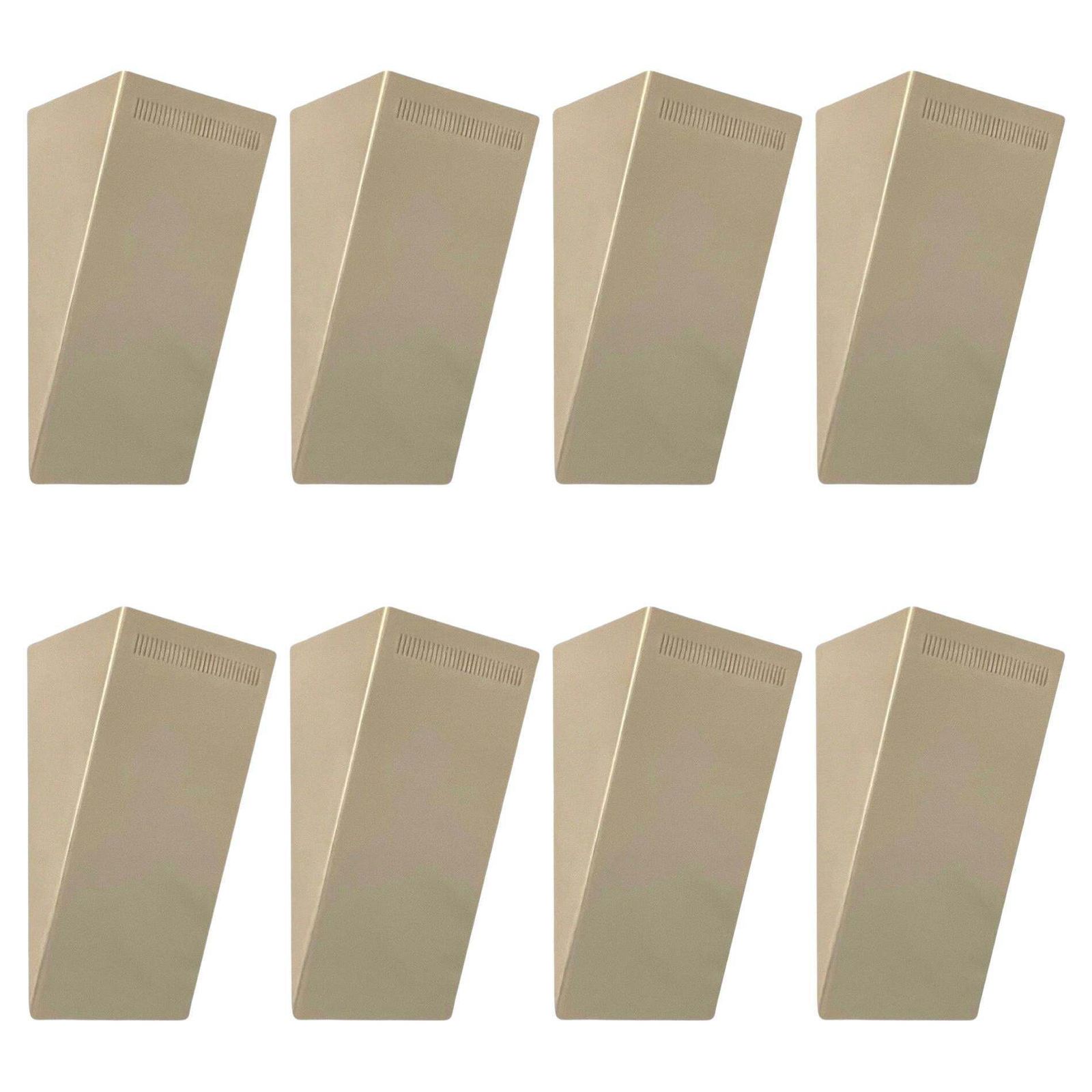 Postmodern Set Of Eight Gold Metal Wall Sconces By Estiluz, Barcelona, 1990s