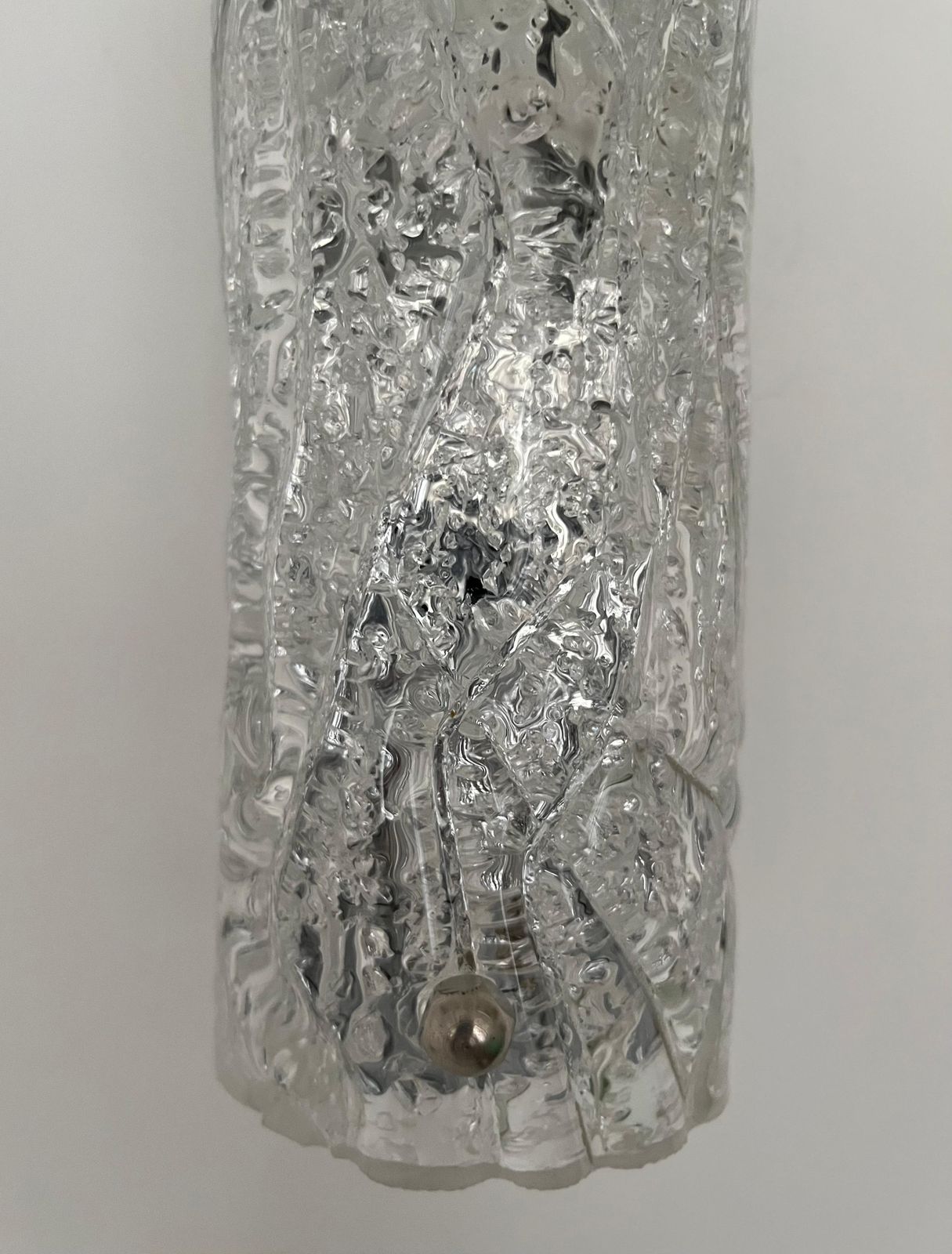 German Midcenturry Pair Of Murano Ice Glass Wall Sconces By Hillebrand, 1970s photo furniture