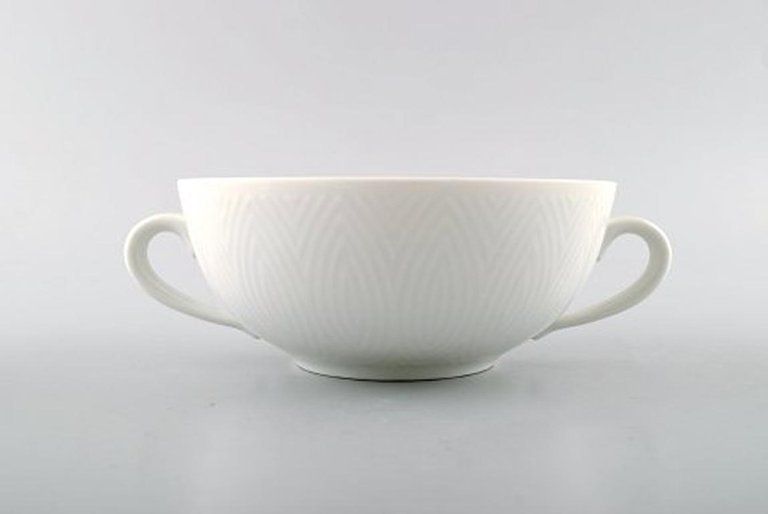 Royal Copenhagen Salto Service, White, Set Of 6 Boullion Cups With Saucers photo 465.0