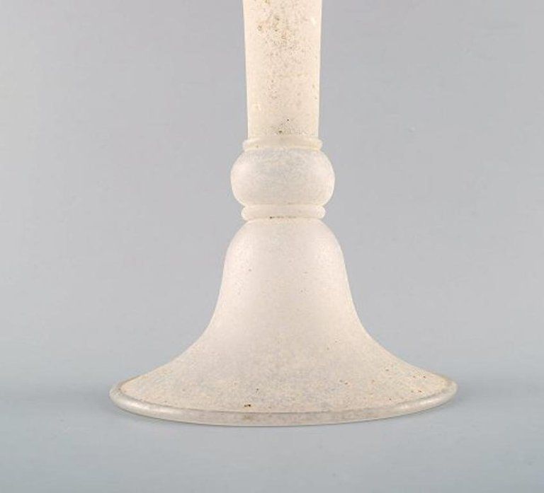 Large Trumpet Shaped Murano Vase In Mouth Blown Art Glass, 1960s photo for sale