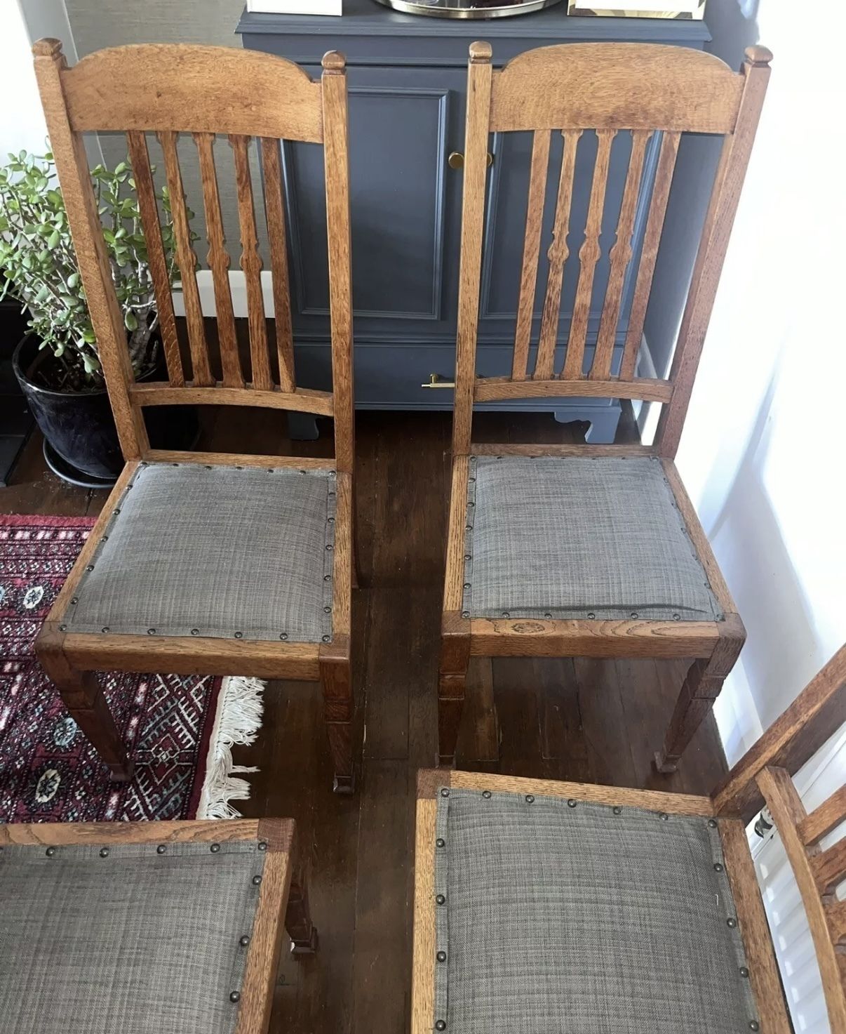 Arts And Crafts Dining Chairs Set Of 4 photo vinterior