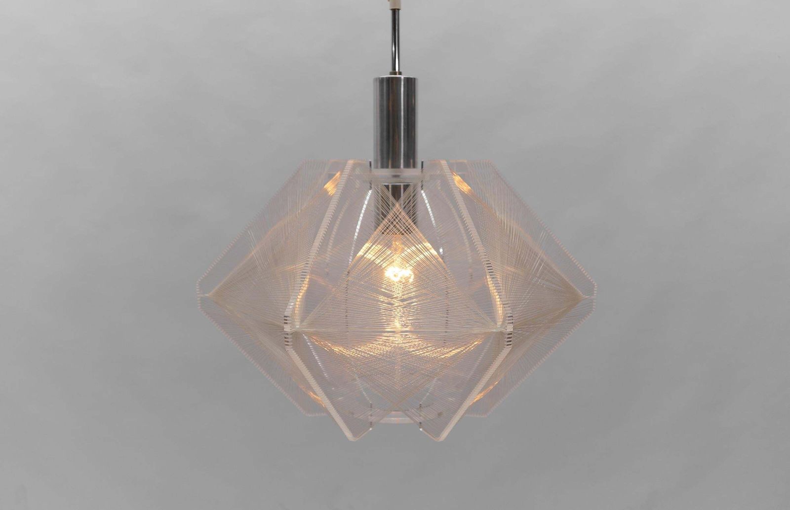 photo for sale Nylon Thread Pendant Lamp By Paul Secon For Sompex, Germany 1960s