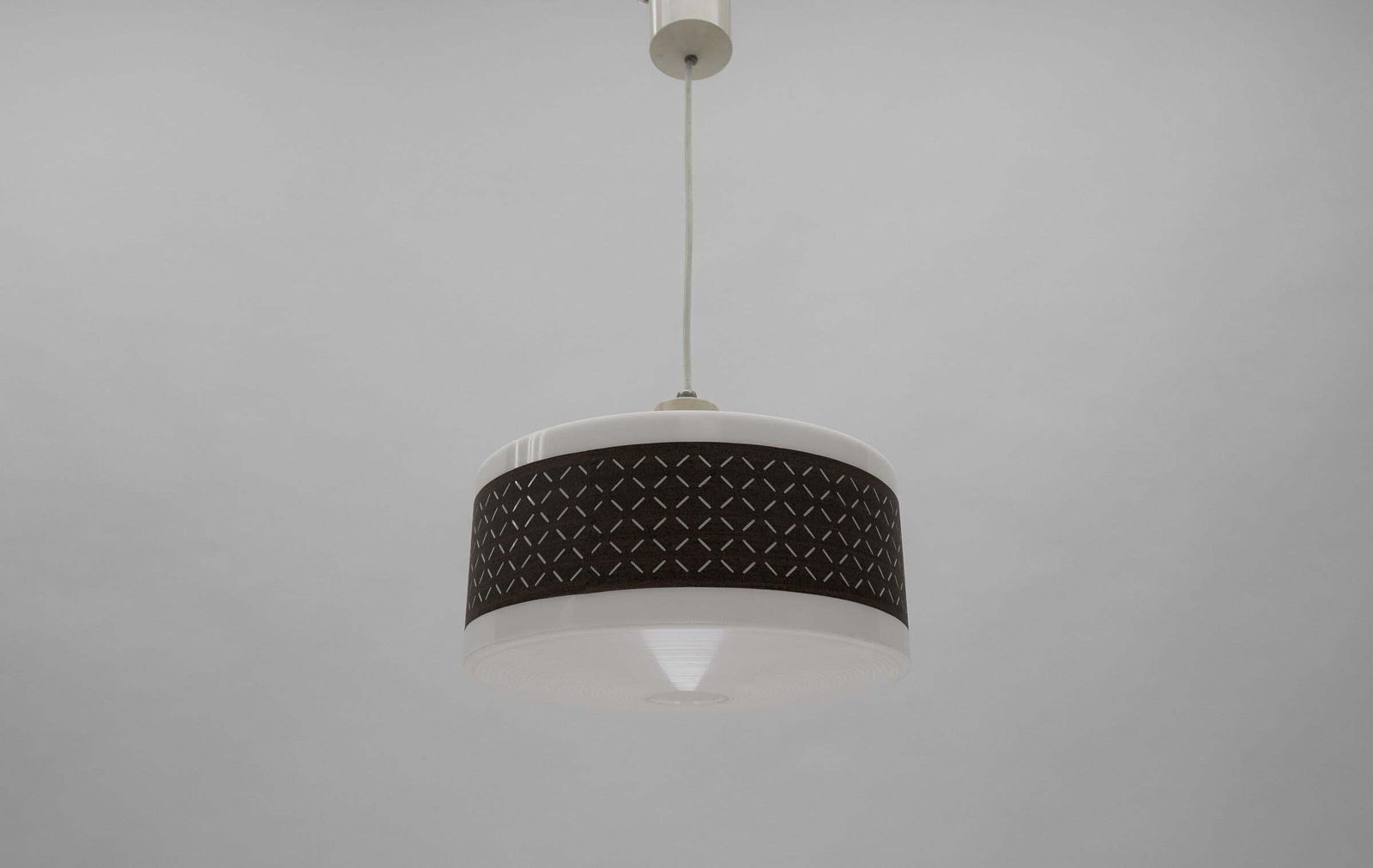 Rare Brown & White Pendant Lamp By Aloys F. Gangkofner For Erco Leuchten photo furniture