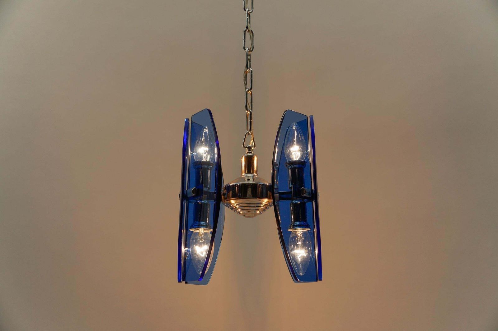 2. Of 2 Mid Century Modern Ceiling Lamp By Antonio Lupi For Veca Italy, 1960s photo vinterior