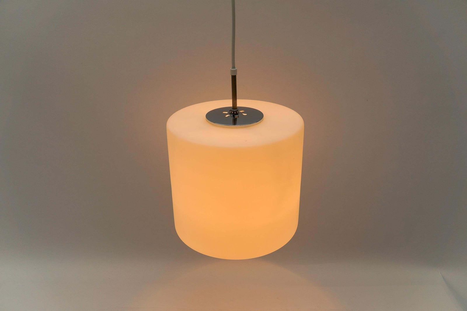 Lighting Lovely Opaline Glass Ceiling Lamp From Limburg, Germany, 1960s photo