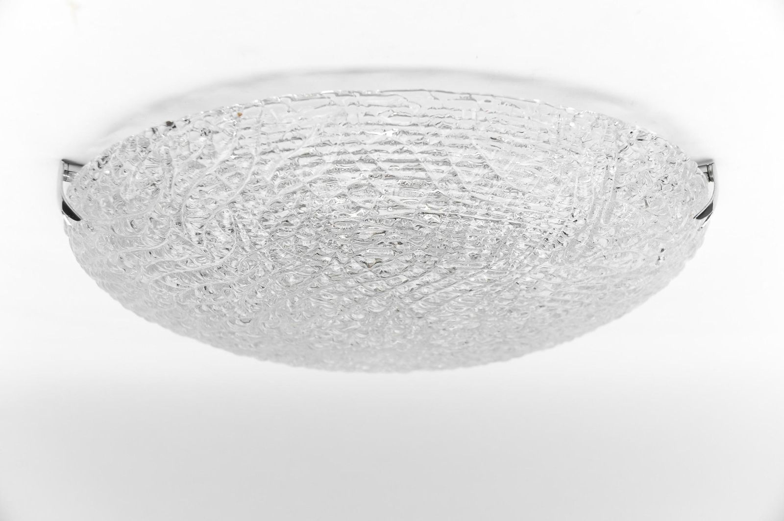 1. Of 2 Huge Glass Flush Mount By Kaiser Leuchten, 1960s Germany photo 764.0