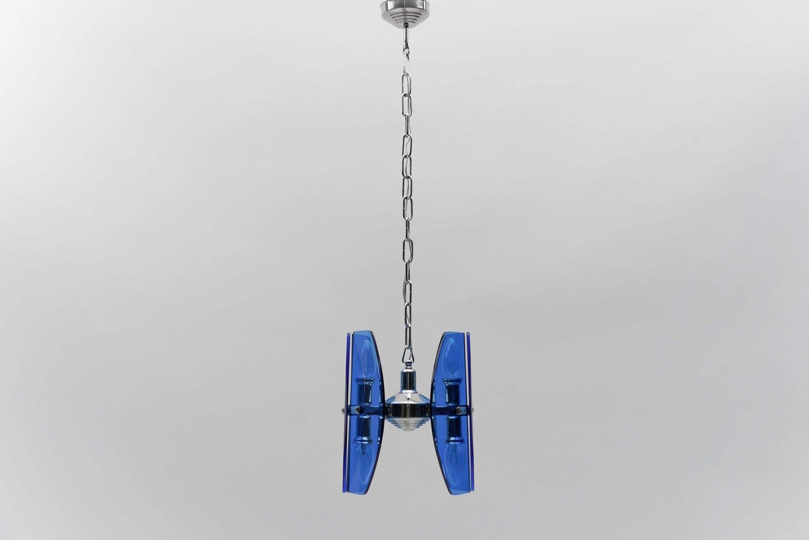 1. Of 2 Mid Century Modern Ceiling Lamp By Antonio Lupi For Veca Italy, 1960s photo Lighting