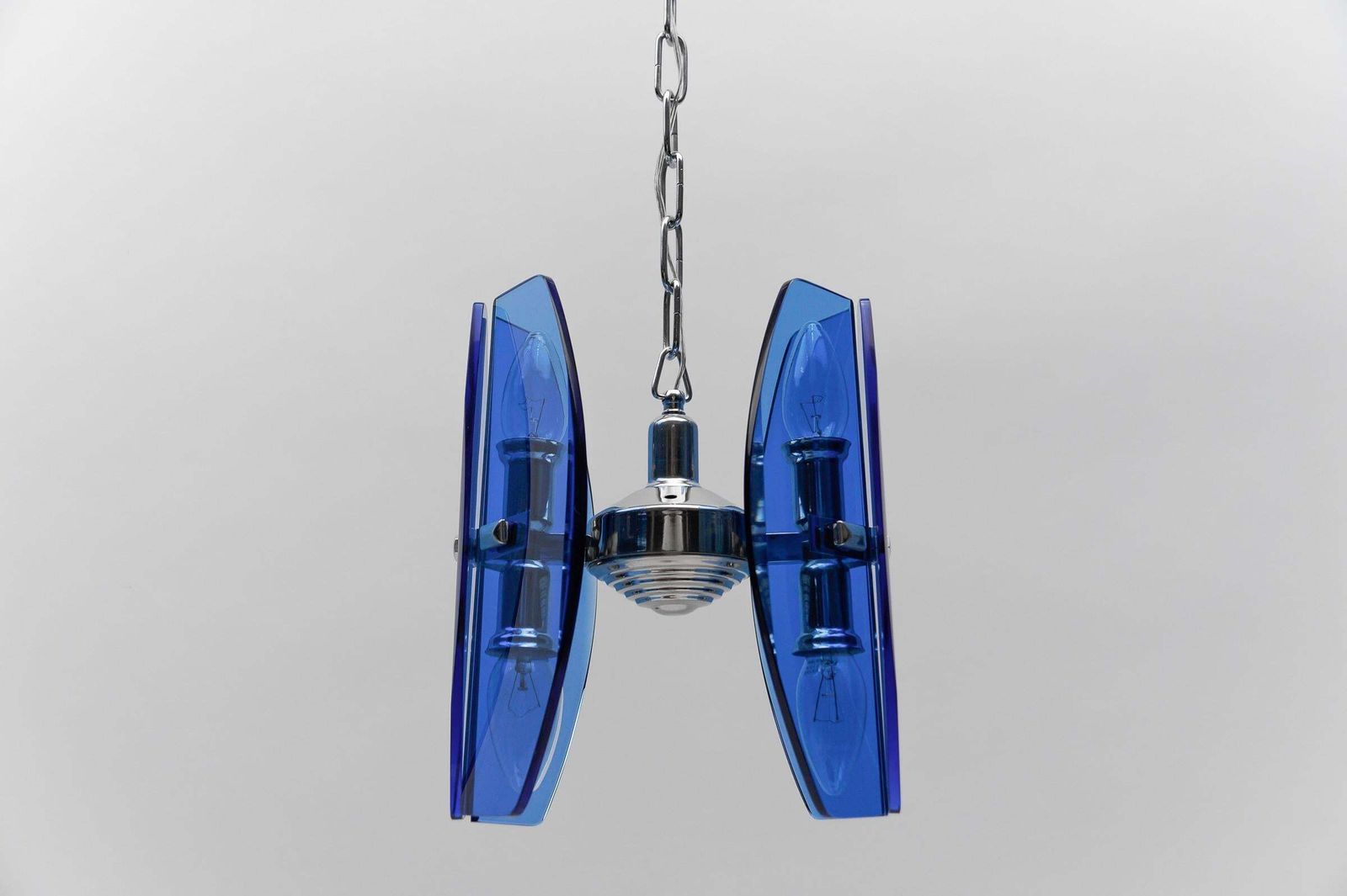 1. Of 2 Mid Century Modern Ceiling Lamp By Antonio Lupi For Veca Italy, 1960s photo vintage