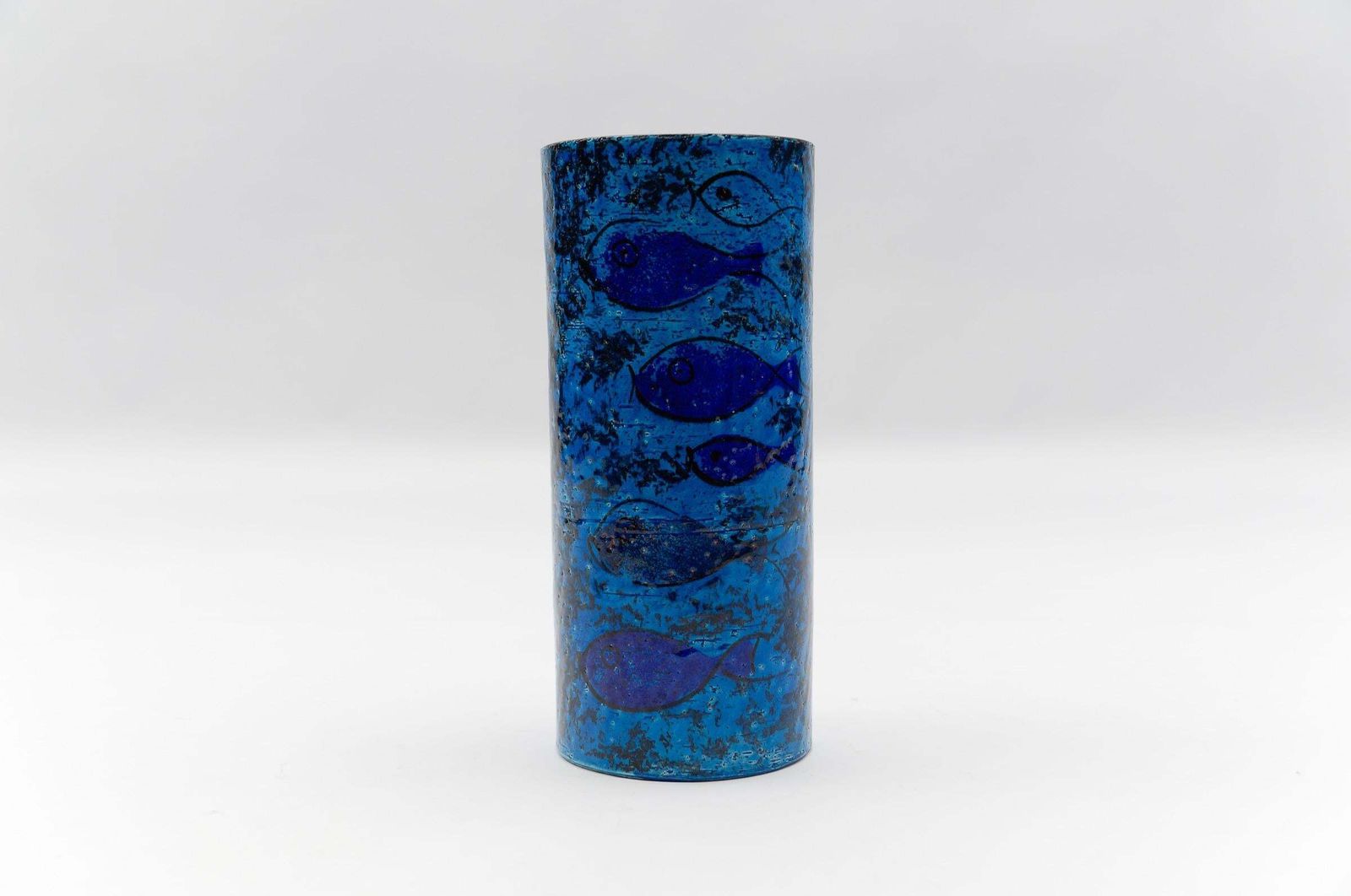 Mid Century Modern Handmade Fish Motif Ceramic Vase By Londi For Bitossi, 1960s photo for sale