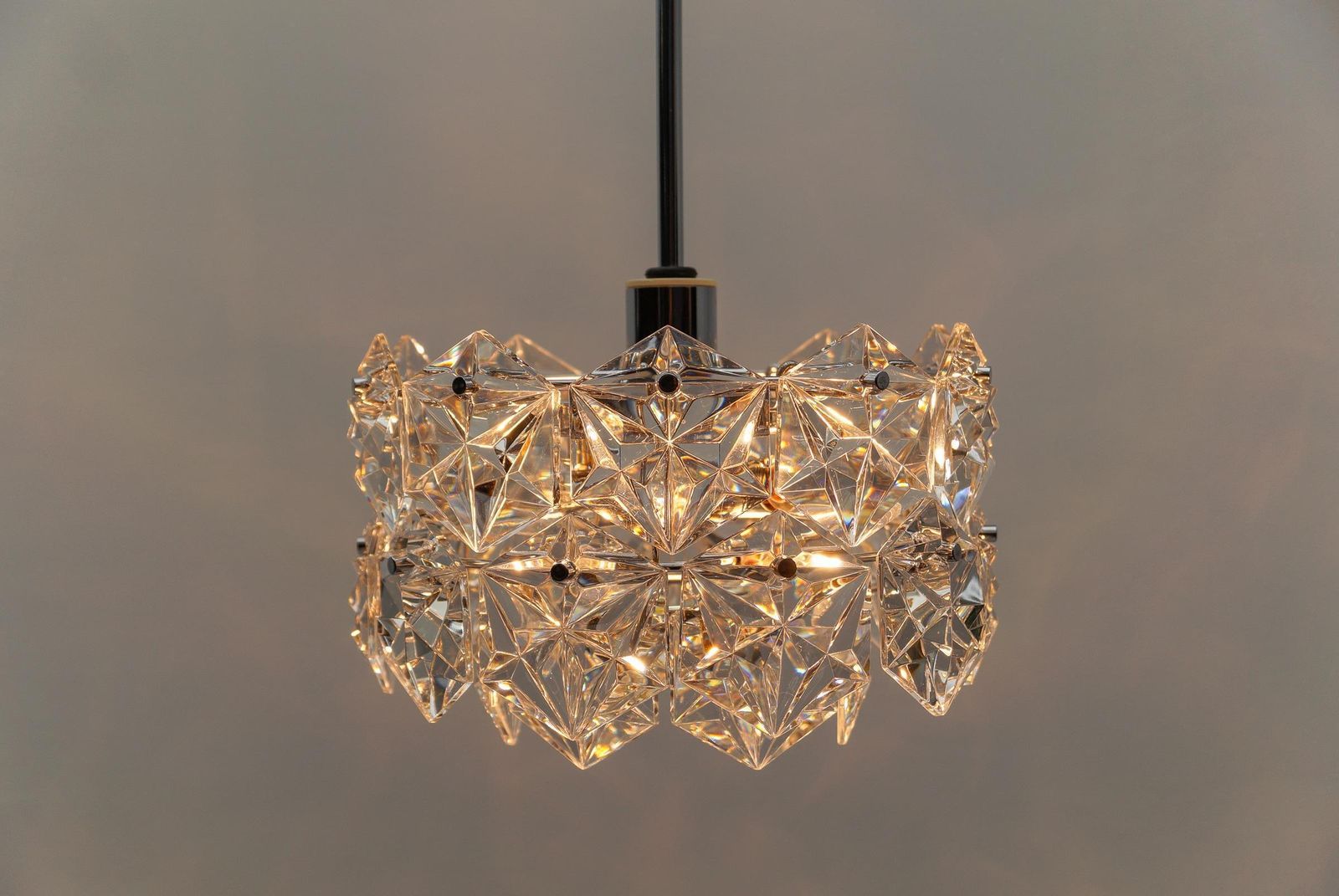Stunning Chandelier Made Of Chrome And Crystal Glass By Kinkeldey, 1970s Germany photo 764.0