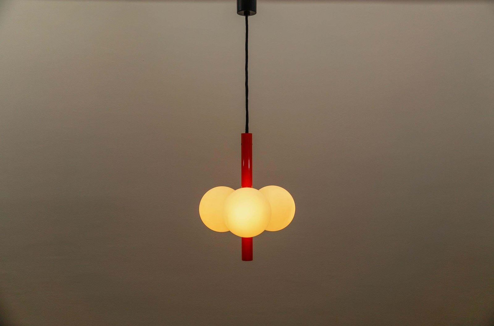 Orange Mid Century Modern Sputnik Pendant Lamp By Kaiser Leuchten, Germany 1960s photo furniture