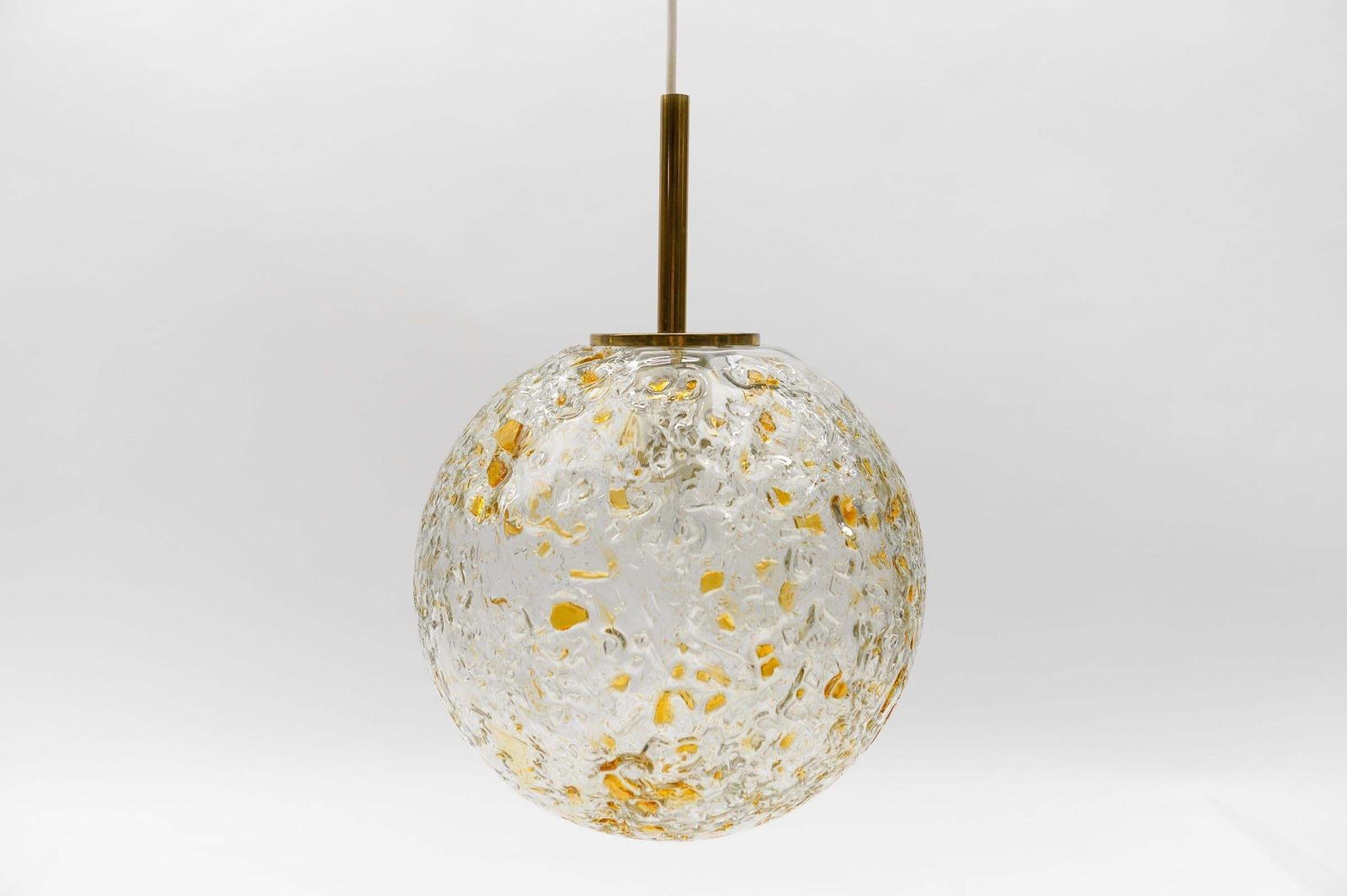 Lovely Mid Century Modern Glass Ball Pendant Lamp By Doria, 1960s Germany photo Lighting