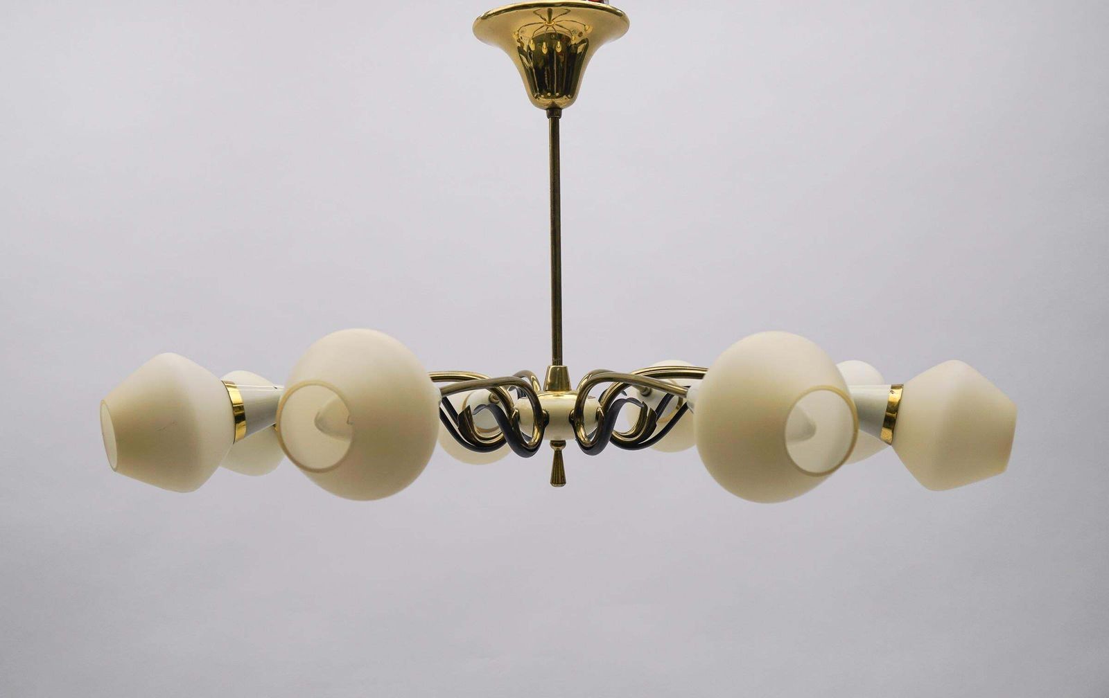 Ceiling 8 Light Sputnik Lamp In The Style Of Arteluce, Italy 1950s photo furniture