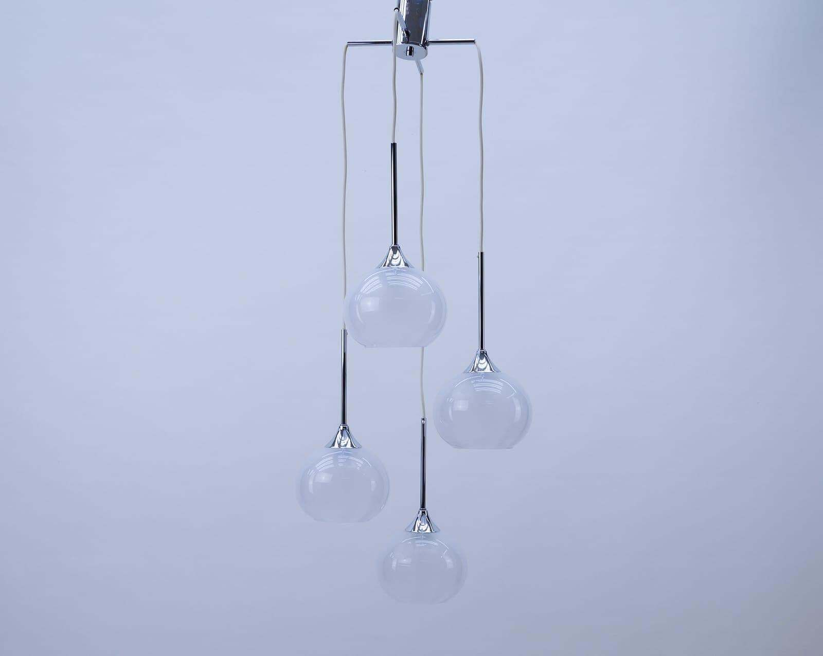 Very Rare Milk Glass Cascading Lamp From Italy, 1960s photo buy