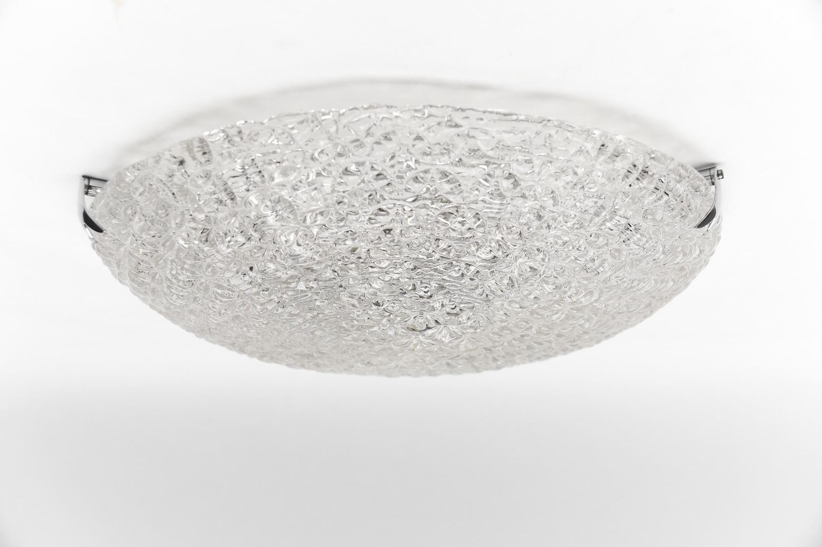 1. Of 2 Huge Glass Rings Flush Mount By Kaiser Leuchten, 1960s Germany photo 764.0