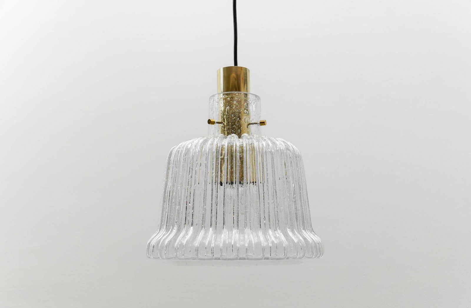 Brass And Crystal Glass Ceiling Lamp By Limburg, Germany 1960s photo vinterior