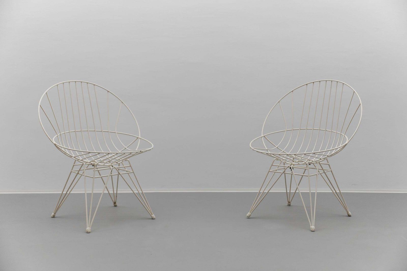 2x Combex Wire Chair + Table By Cees Braakman For Pastoe, 1950er Netherlands photo for sale