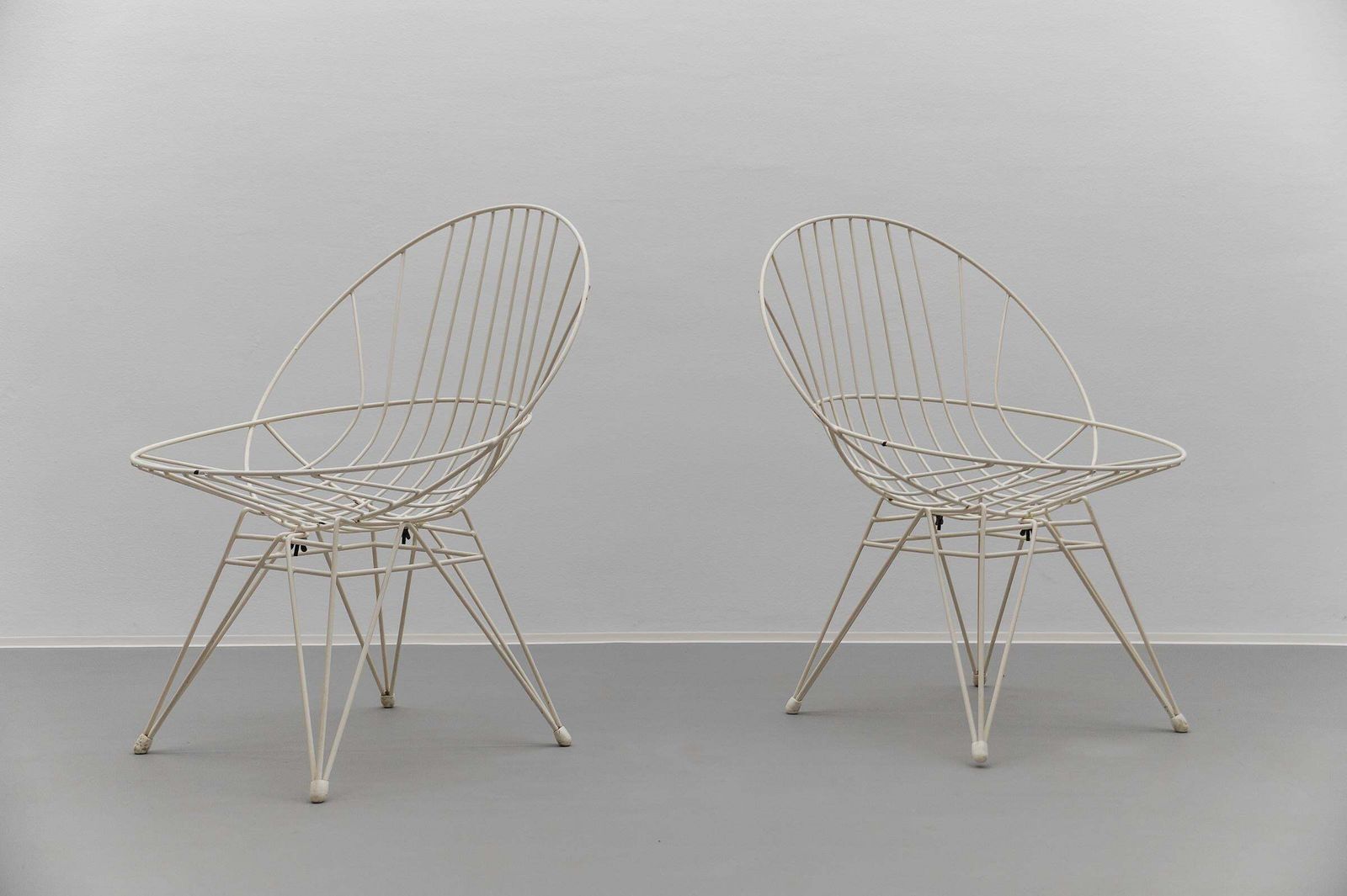 2x Combex Wire Chair + Table By Cees Braakman For Pastoe, 1950er Netherlands photo 1401.0