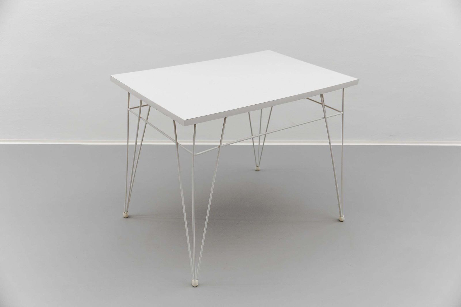 photo vinterior 2x Combex Wire Chair + Table By Cees Braakman For Pastoe, 1950er Netherlands