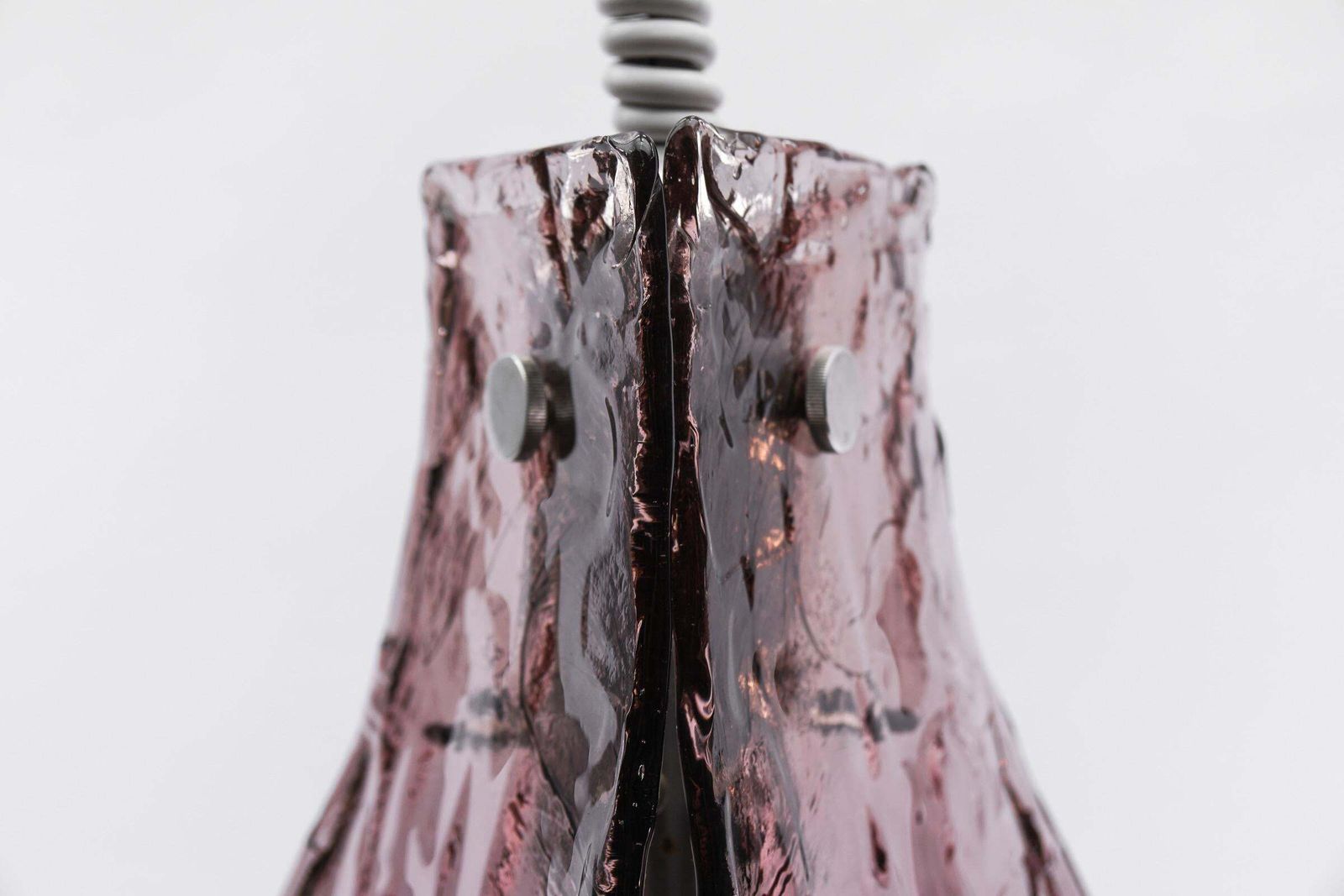 photo for sale Lovely Violet Pendant Lamp For J.T. Kalmar In Murano Glass By Carlo Nason, 1970s