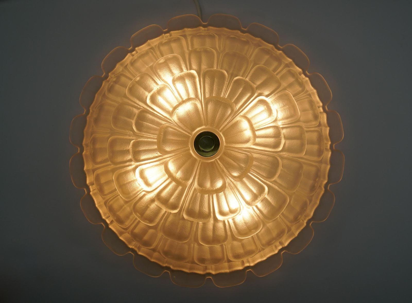 Lovely Elegant Stained Glass Flush Mount, 1960s France photo furniture