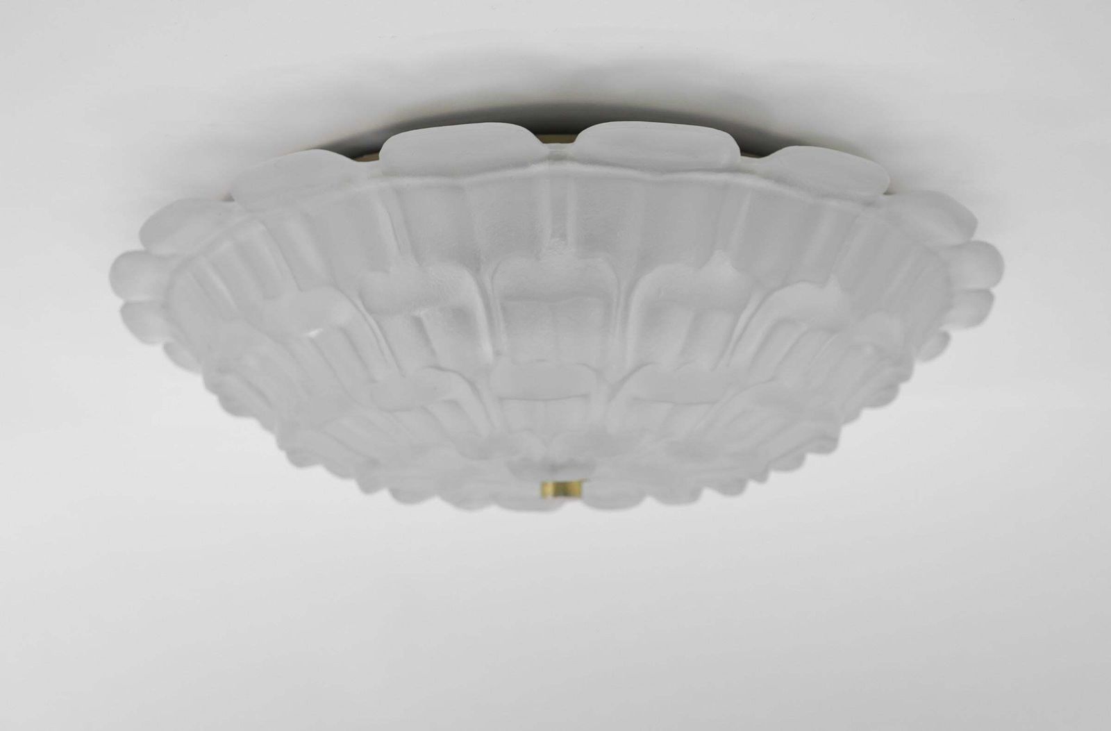 Lovely Elegant Stained Glass Flush Mount, 1960s France photo 1062.0