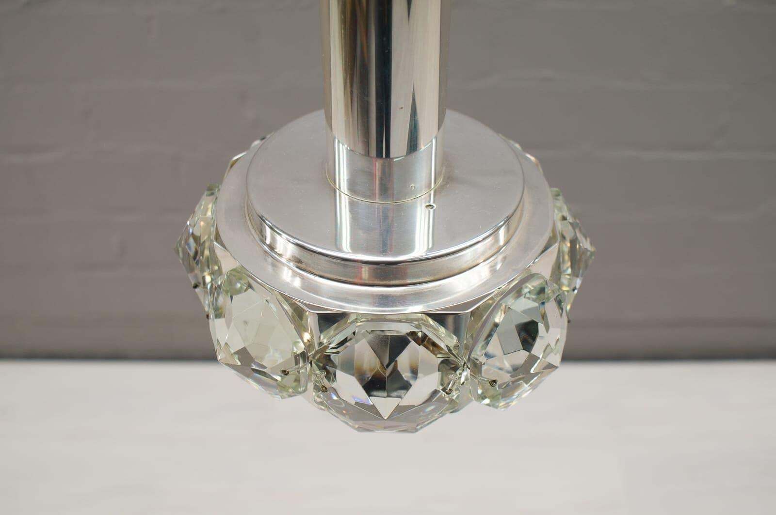 Lovely Bakalowits & Söhne Ceiling Lamp With Large Glass Diamonds, 1970s photo buy