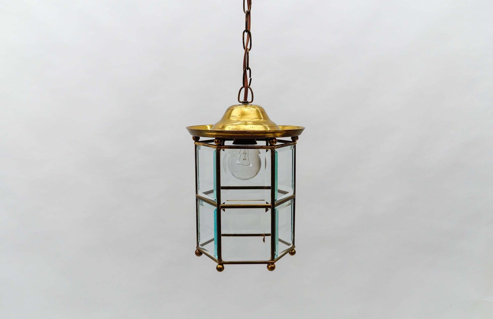 Awesome Adolf Loos Lobmeyr Light Cut Glass And Brass, Austria 1930s photo vinterior