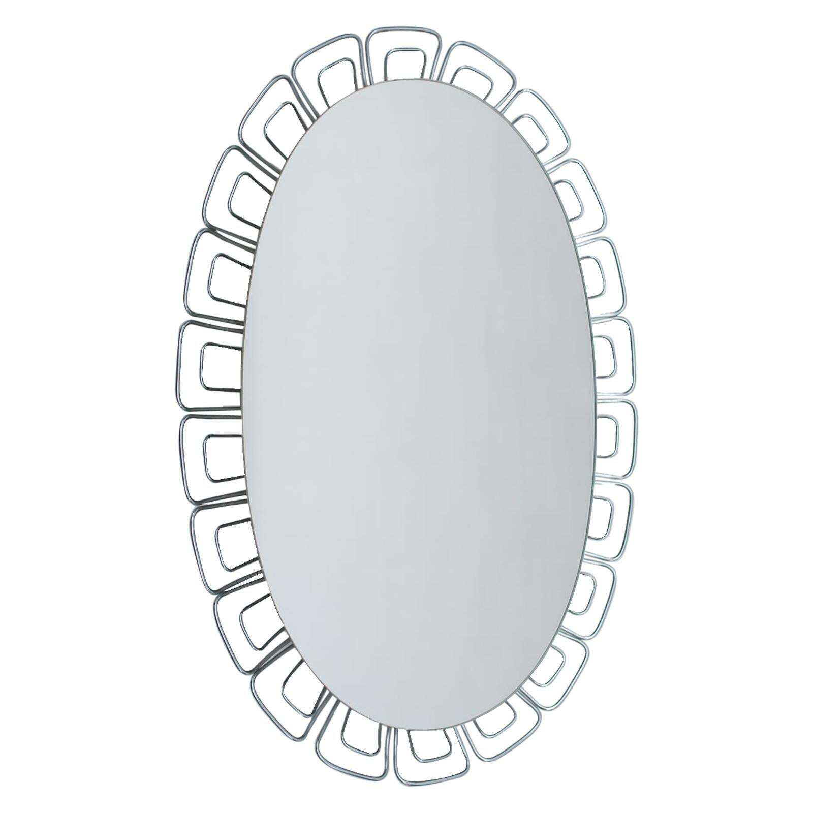 Wire Backlight Mirror, 1970s Germany, In The Style Of Verner Panton Wire Series