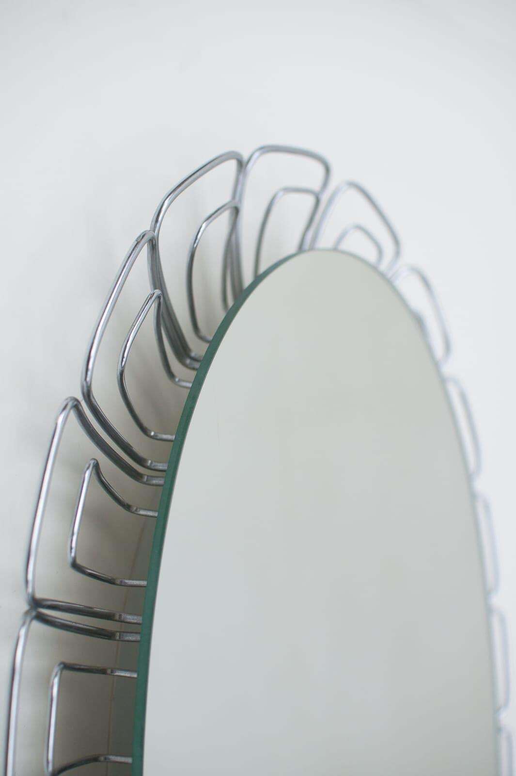 Wire Backlight Mirror, 1970s Germany, In The Style Of Verner Panton Wire Series photo 807.0