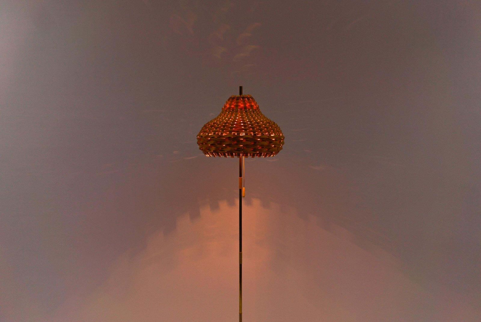 Mid Century Modern Tripod Brass Floor Lamp, 1950s Italy photo vinterior