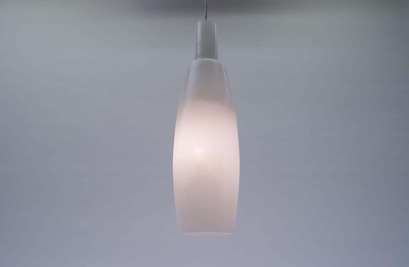 Rare Pair Of Cylindrical Glass Lamps, 1950s, Germany photo 1274.0