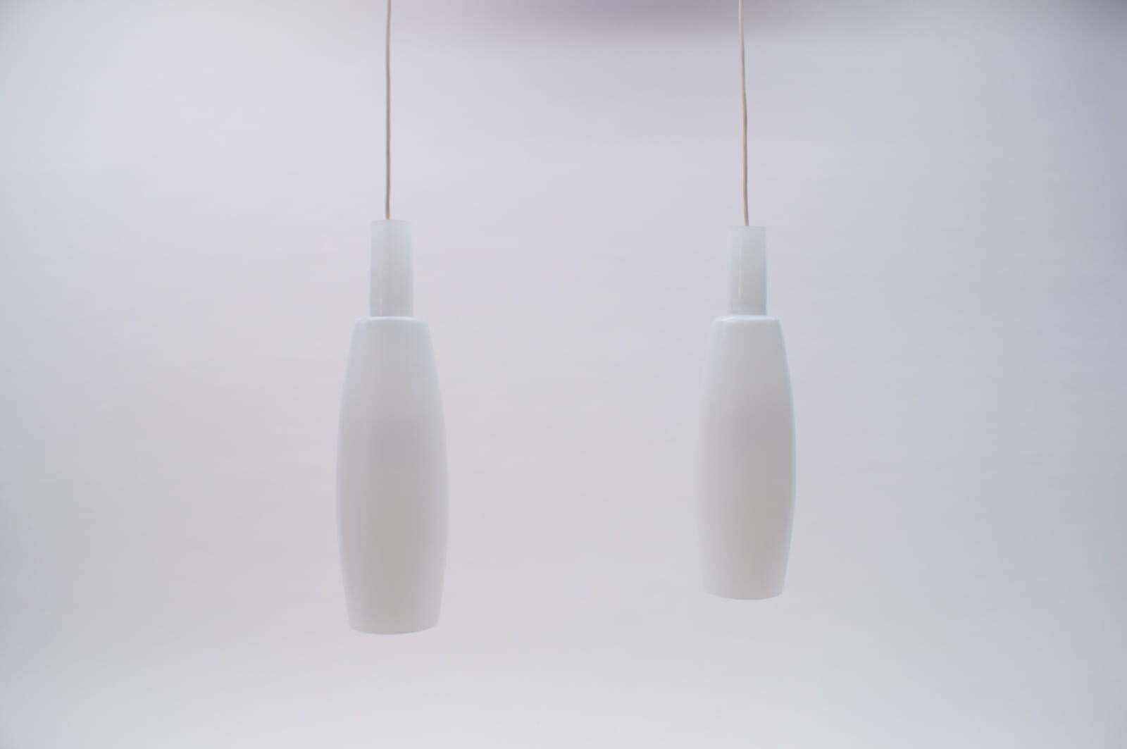 photo furniture Rare Pair Of Cylindrical Glass Lamps, 1950s, Germany