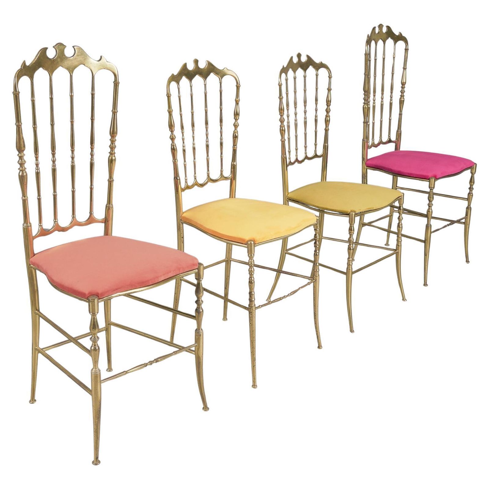 Set Of Four Chiavari Chairs, 1960s, Italy