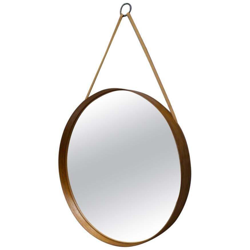 Wall Mirror In Teak Produced By Glass Mäster In Markaryd, Sweden 1960s