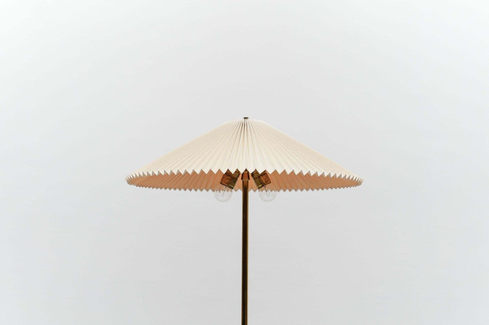 Mid Century Modern Tripod Brass And Folding Shade Floor Lamp In Japanese Style photo buy