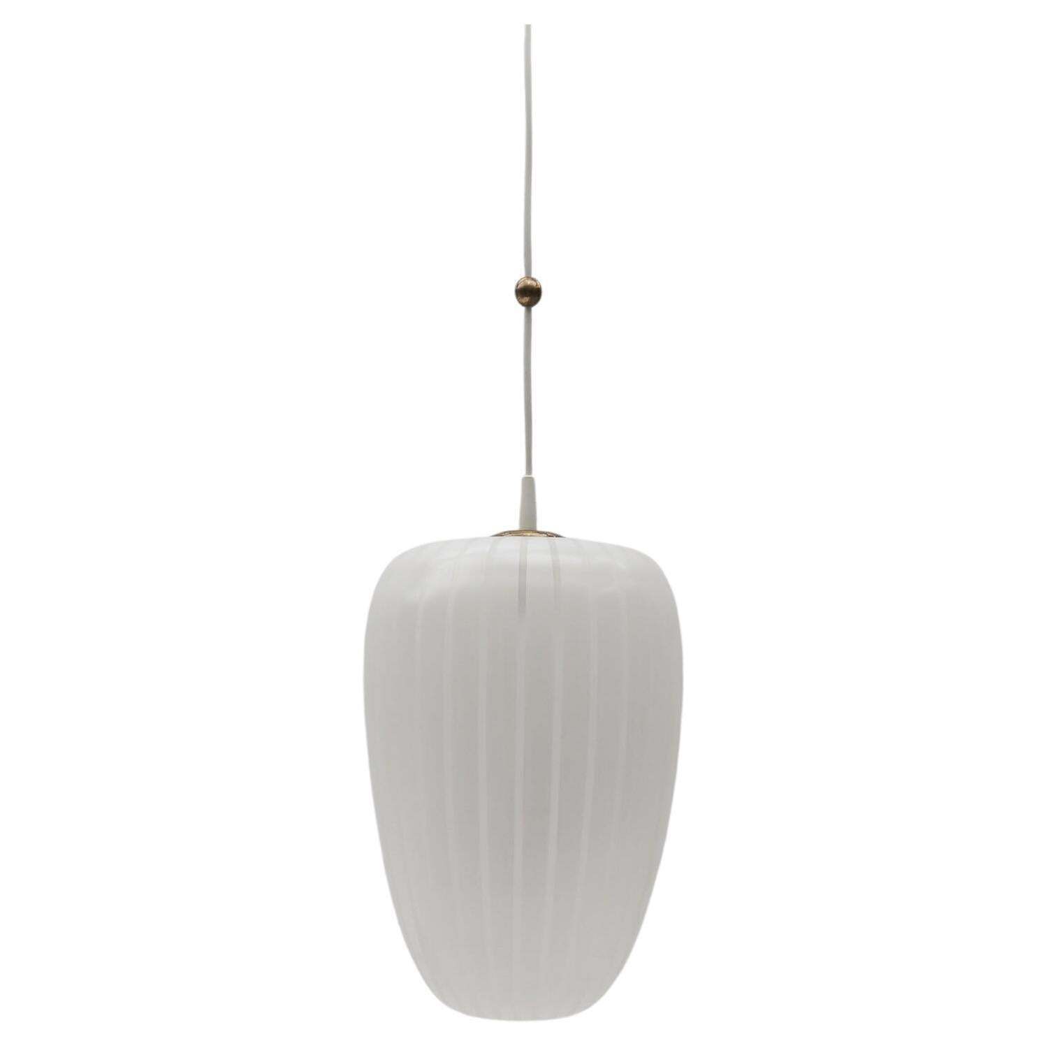 Glass Ceiling Lamp "Diana" By Wilhelm Wagenfeld For Peill & Putzler, 1954