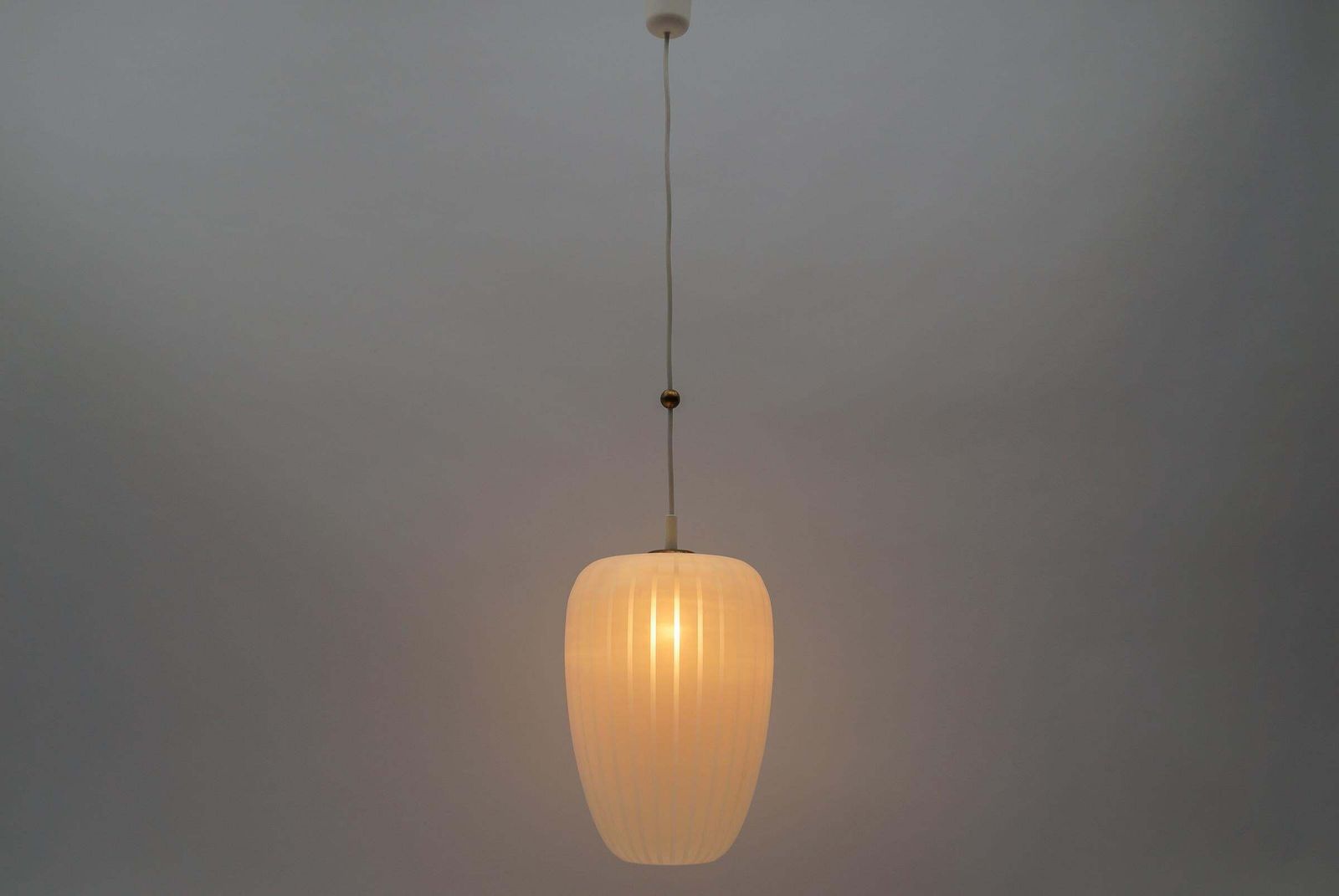 Glass Ceiling Lamp "Diana" By Wilhelm Wagenfeld For Peill & Putzler, 1954 photo for sale